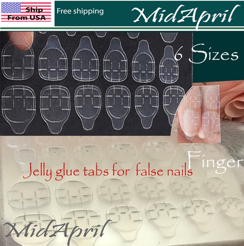 Clear jelly glue tabs false