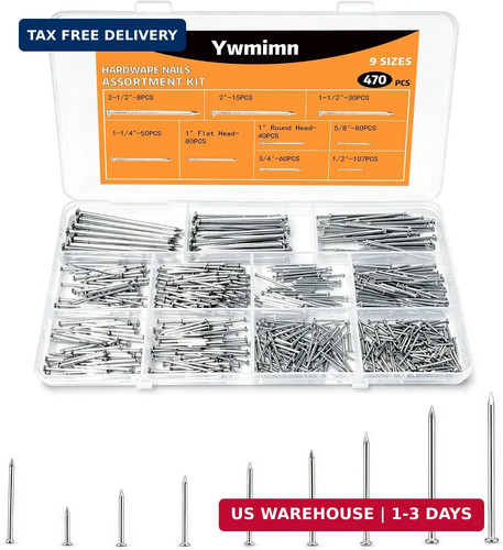 470 pcs nail assortment - 470,
